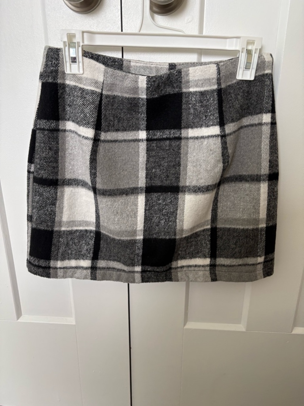 Amazon Plaid Mini Skirt - Black, Gray & White